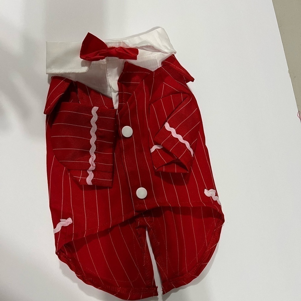Pet Suit Bowtie Short Sleeve Cat & Dog Wedding Suit – Formal Shirt for Small Pet
